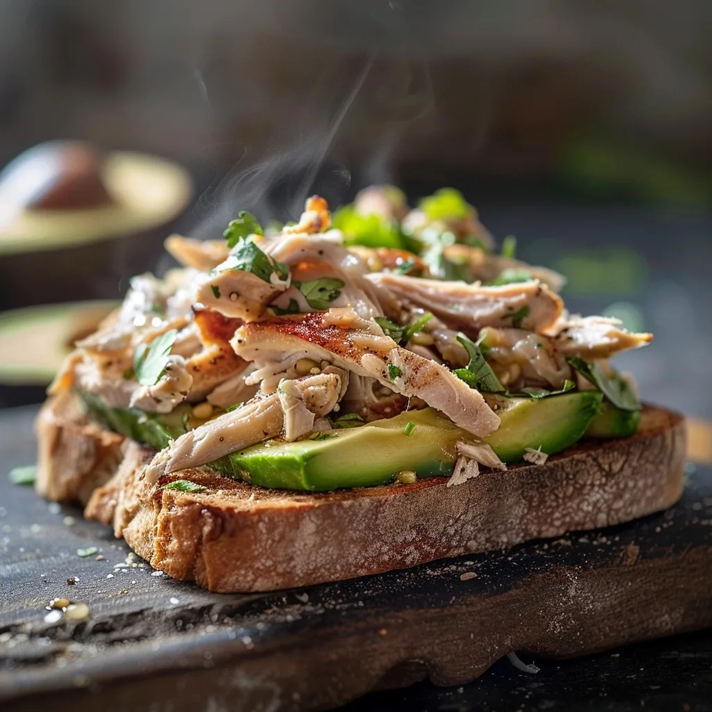 Rotisserie Chicken Avocado Toast | 5-Minute August Meal
