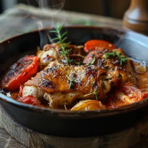 Rotisserie Chicken Tomato Bake | August Fresh Dinner | 20-Min