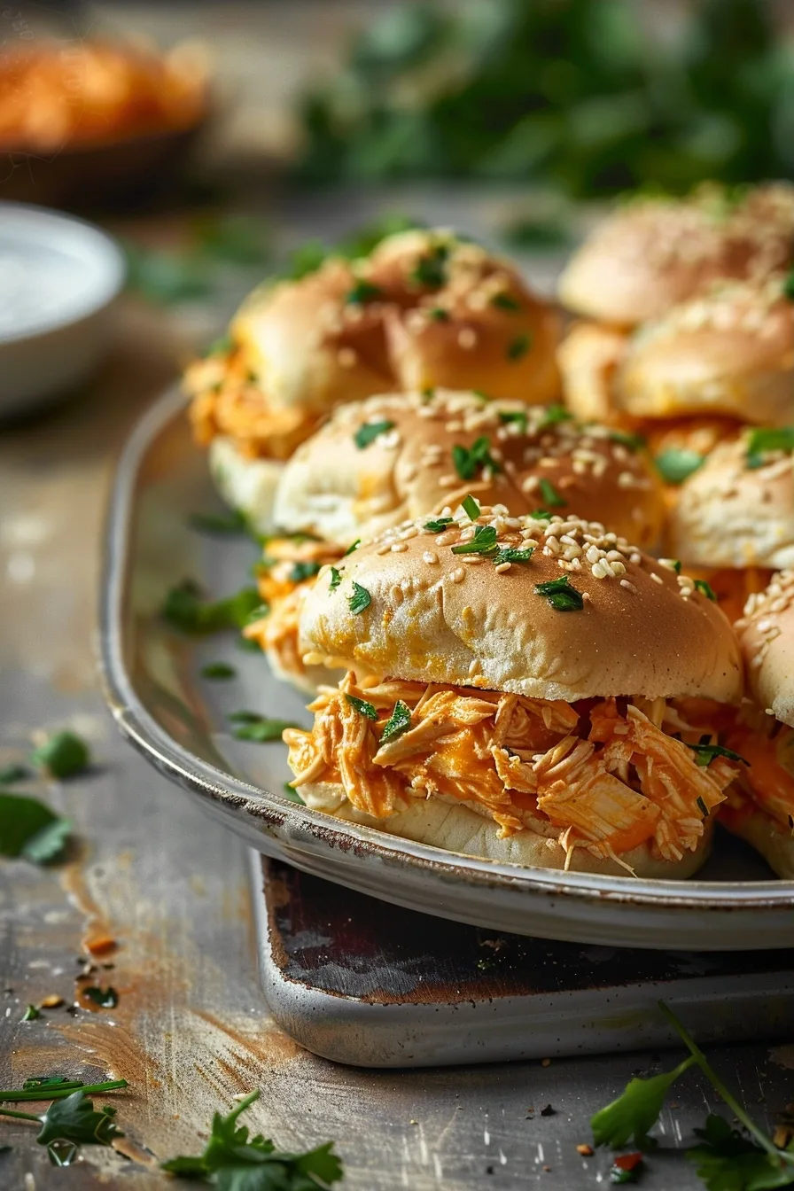 Easy Buffalo Shredded Chicken Dip Sliders 1 image 1784646063517