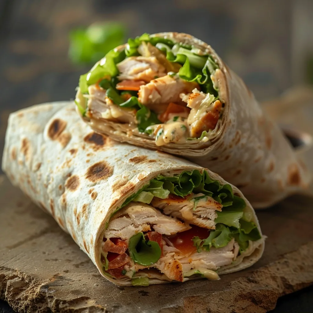 15-Minute Rotisserie Chicken Caesar Wraps