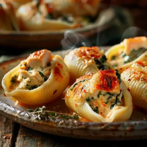 Creamy Rotisserie Chicken and Spinach Stuffed Shells