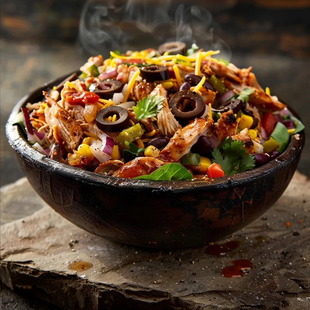 Southwest Shredded Chicken Salad Recipe