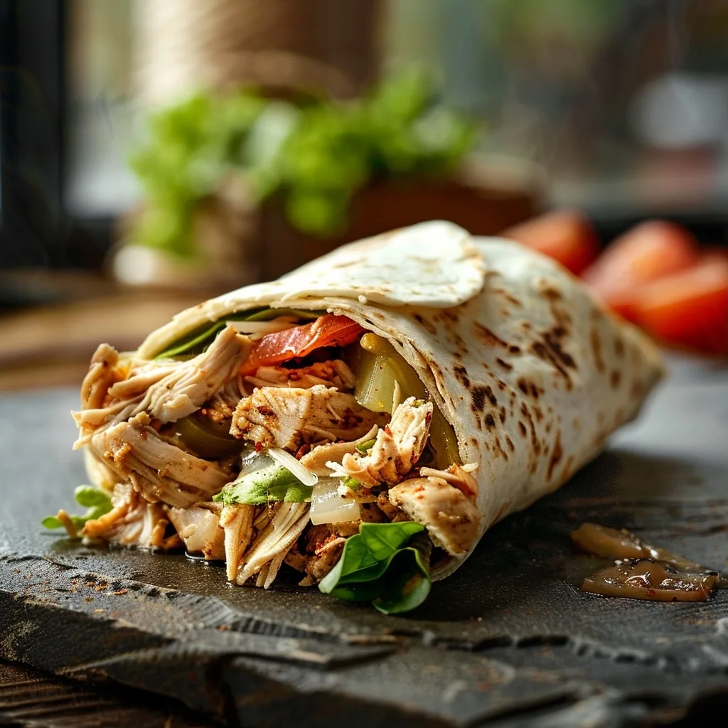 Easy Shredded Chicken Caesar Wrap Recipe