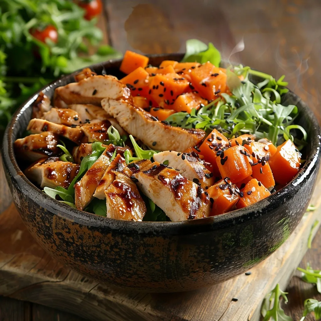Healthy Chicken and Sweet Potato Power Bowl