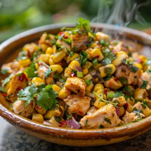 Quick High Protein Chicken Street Corn Salad